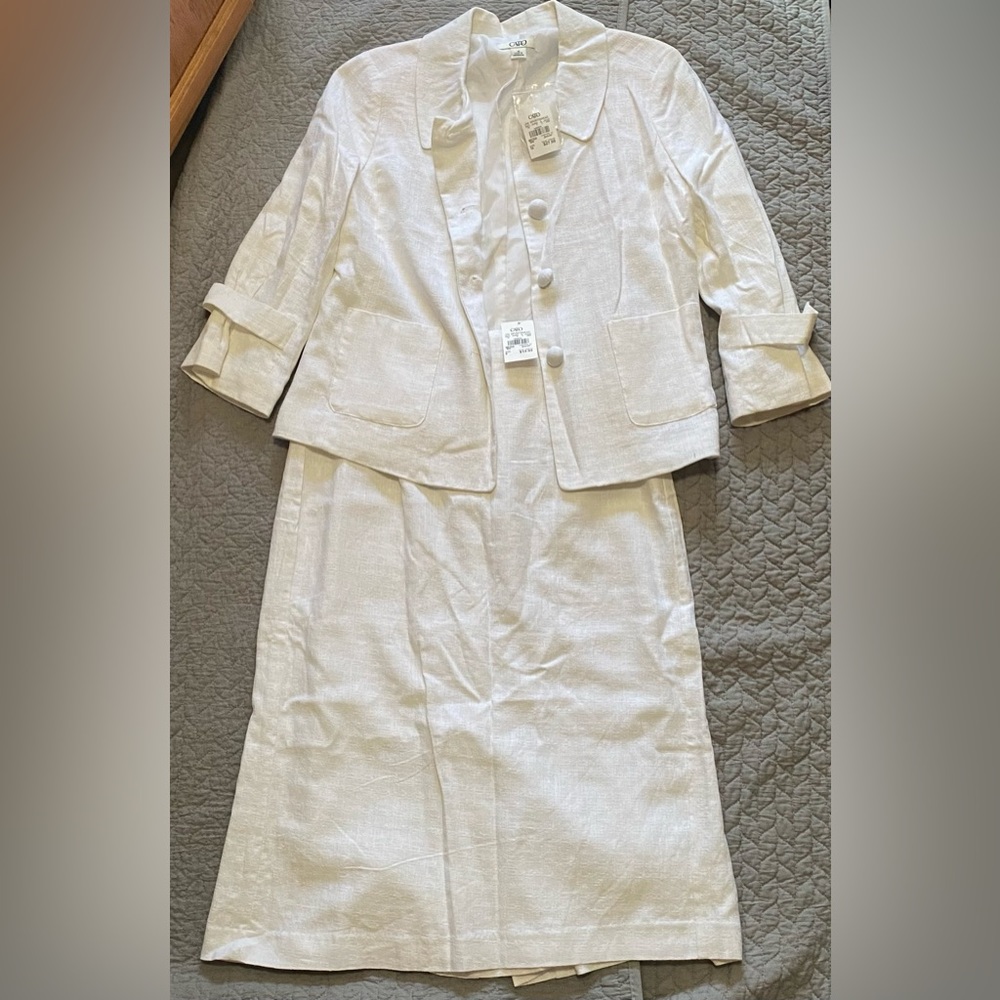CATO white skirt and jacket set new with tags